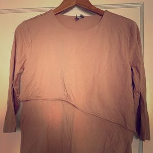Salmon unique angled nursing top